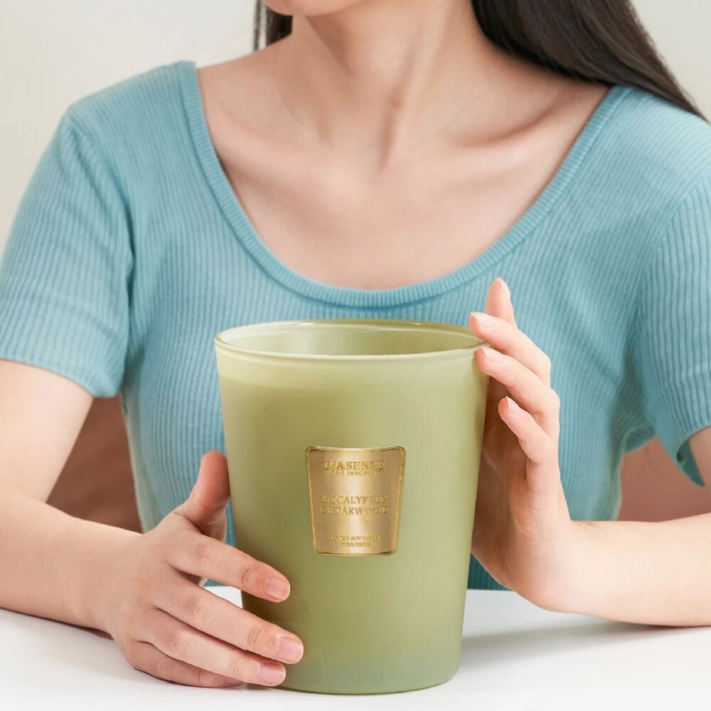 M&SEENS Eucalyptus & Cedarwood Scented Candle, 35oz Large Candle All Natural Soy